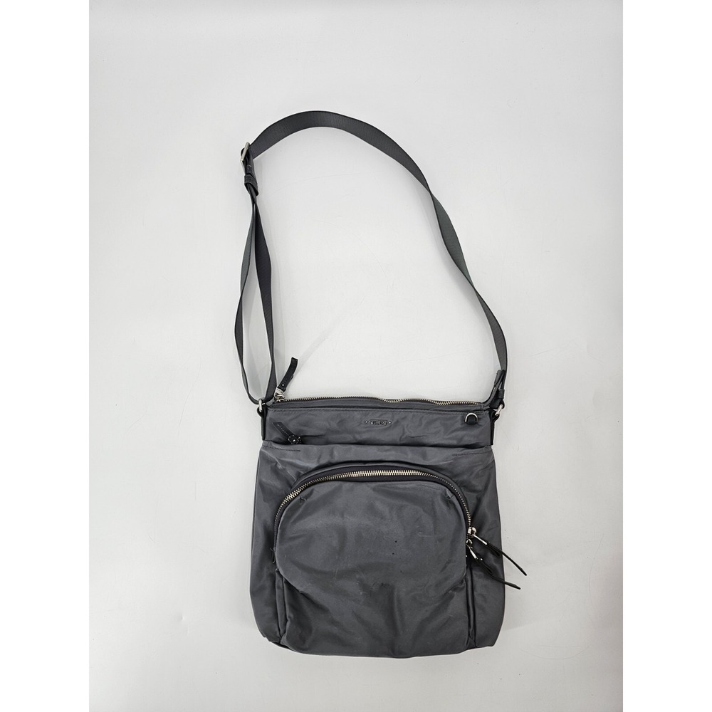 TUMI Voyageur Capri Crossbody Shoulder Bag Gray Nylon